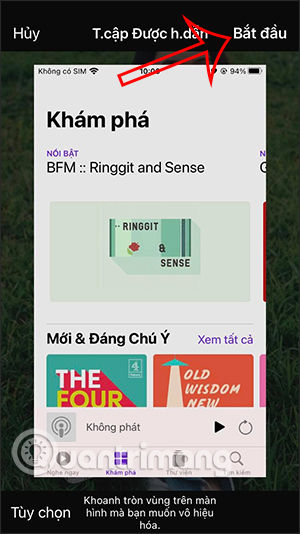 Bắt đầu khóa ứng dụng