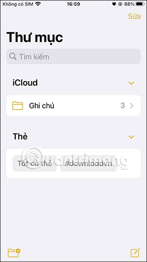 Ứng dụng ghi chú trên iPhone