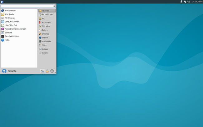 Xubuntu chạy trên máy tính