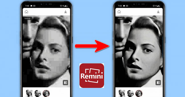 Remini có thể biến những bức ảnh cũ thành chất lượng HD