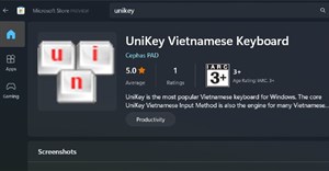 Cẩn trọng với ứng dụng Unikey trên Microsoft Store