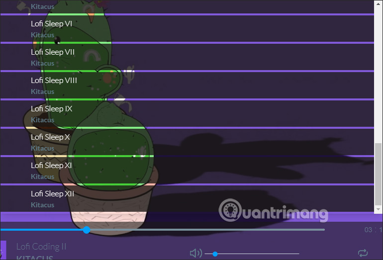 LoFi Music Player playlist