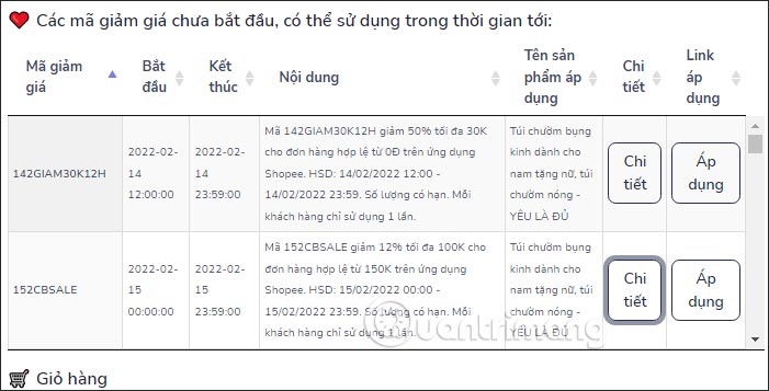 Mã giảm giá Shopee dùng sau này
