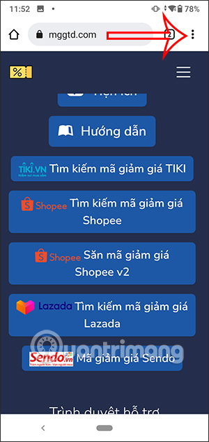 Trang web MGGTD