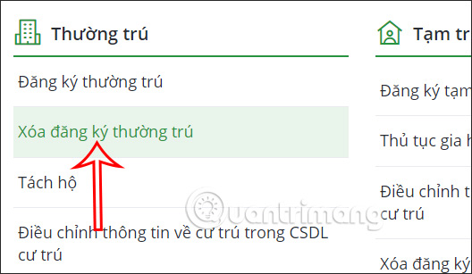 Xóa đăng ký thường trú
