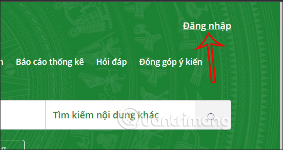 Đăng nhập Cổng quốc gia dân cư 