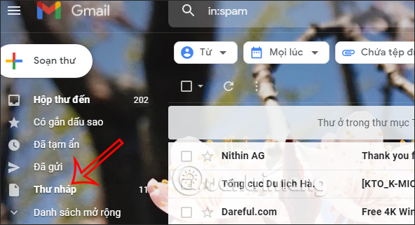 Xóa email spma Gmail 
