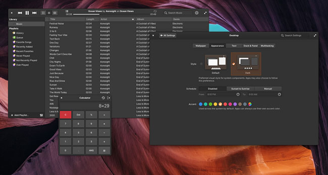 Nhiều ứng dụng Linux hỗ trợ tốt cho dark theme