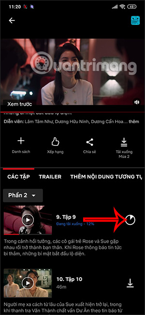Thông tin tải phim trên Netflix