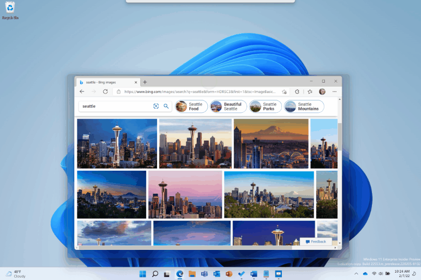 Microsoft đưa kéo thả taskbar trở lại trên bản Windows 11 Dev mới nhất