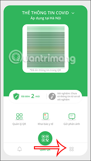 Menu trên PC-Covid