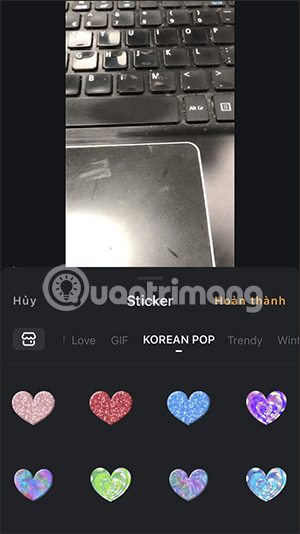 Sticker trên VivaVideo