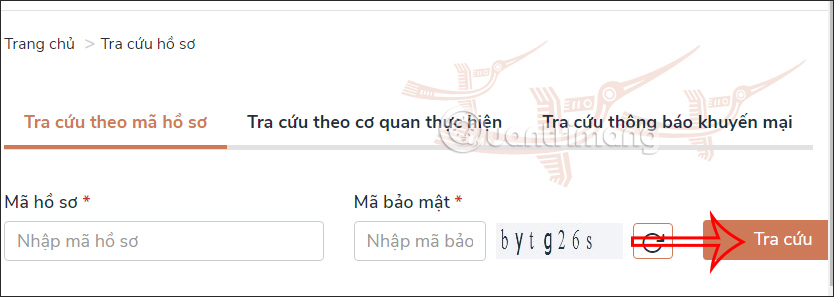 Tra cứu hồ sơ 