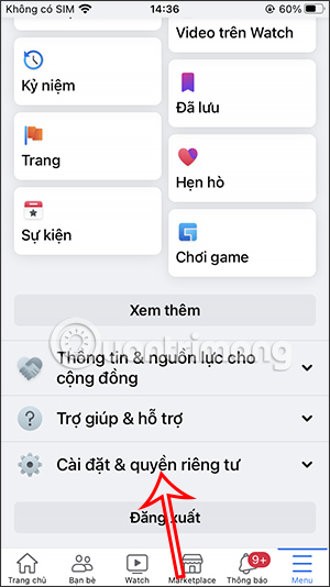 Cài đặt và riêng tư trên Facebook