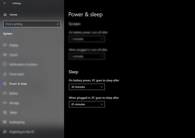 Cách tùy chỉnh cài đặt chế độ Sleep trên Windows 10