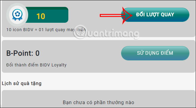 Nhận vòng quay may mắn trong BIDV City