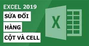 Excel 2019 (Phần 5): Sửa đổi cột, hàng và cell