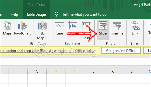 Cách dùng Slicer lọc dữ liệu Excel