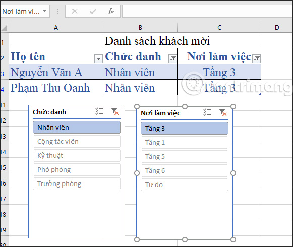 Cách dùng Slicer lọc dữ liệu Excel - Ảnh minh hoạ 4
