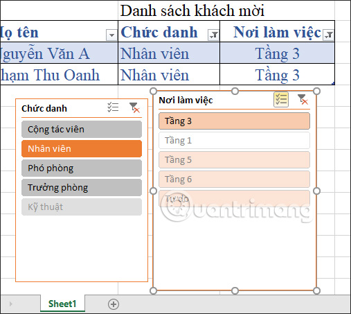 Cách dùng Slicer lọc dữ liệu Excel - Ảnh minh hoạ 6