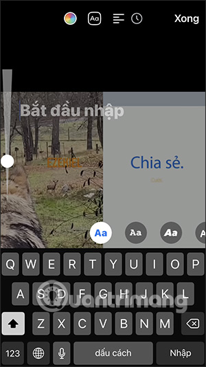 Thêm chữ viết vào video ghép đôi Facebook Reels