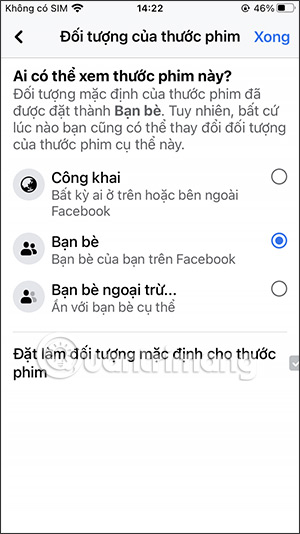 Chỉnh chế độ hiển thị video ghép đôi Facebook Reels