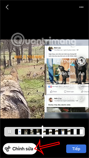 Chỉnh sửa video ghép đôi Facebook Reels