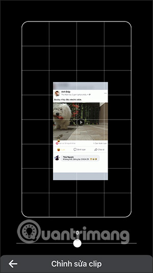 Chỉnh vị trí video ghép đôi Facebook Reels