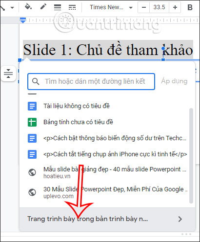 Cách tạo mục lục trong Google Slides - Ảnh minh hoạ 8