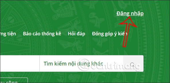 Đăng nhập Cổng quản lý dân cư 