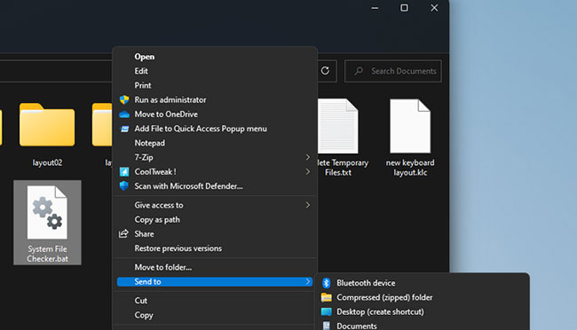 Chọn Desktop (create shortcut)