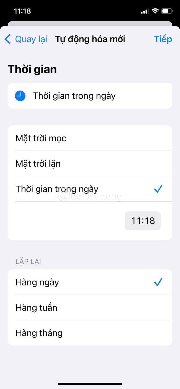 Bạn có thể chọn thời điểm mặt trời mọc, mặt trời lặn hoặc bất cứ thời gian nào trong ngày mà bạn muốn