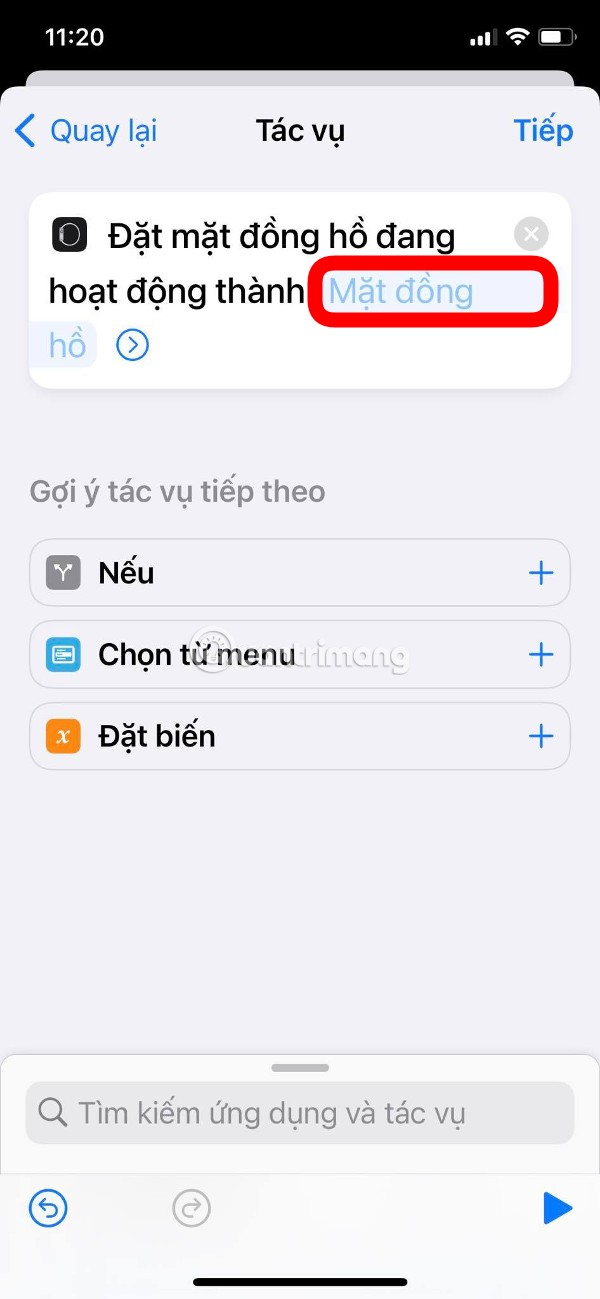 Bạn nhấn vào Mặt đồng hồ (Face) để chọn mặt đồng hồ bạn muốn hẹn giờ đặt