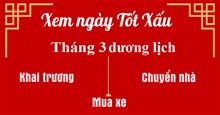 Ngày tốt, ngày hoàng đạo tháng 3 năm 2024