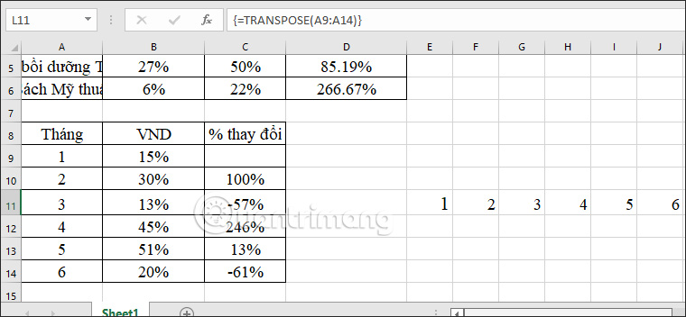 Cách chuyển cột thành hàng, hàng thành cột trong Excel - Ảnh minh hoạ 3
