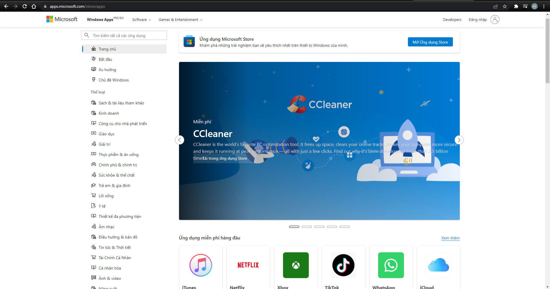 Giao diện web mới