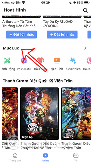 Mục Lục trên Bilibili