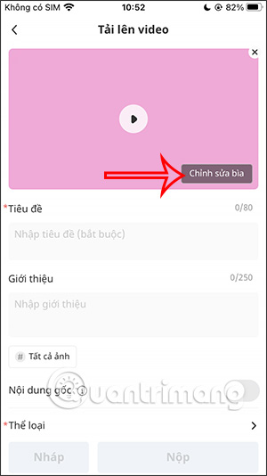 Chỉnh sửa ảnh bìa video