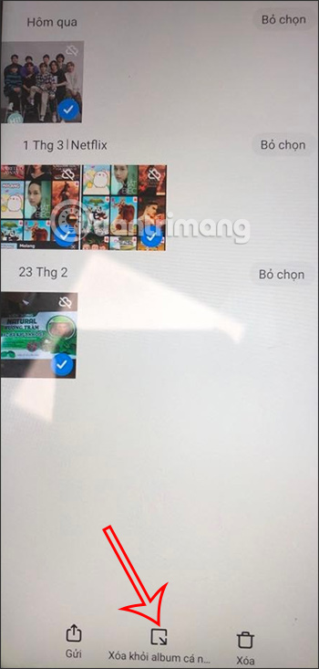 Xóa ảnh khỏi album cá nhân trên Xiaomi
