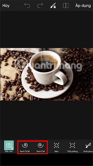 Công cụ vòng xoáy PicsArt