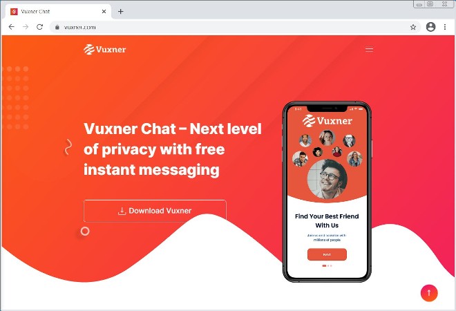 Trang tải ứng dụng Vuxner