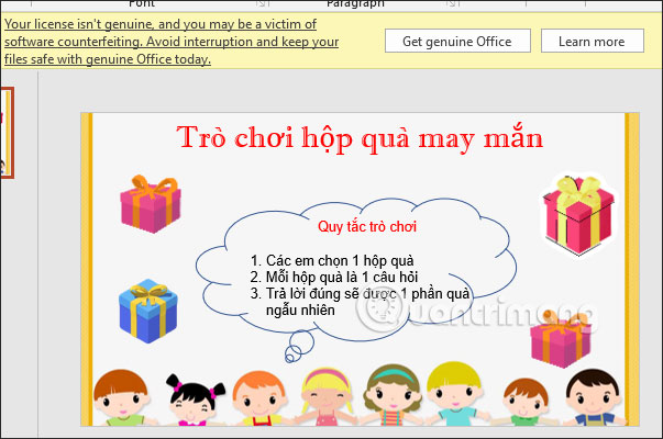 Tạo slide mở đầu