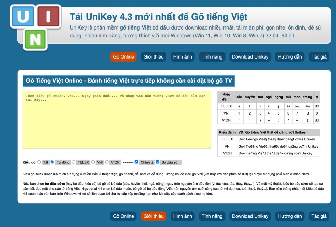 Trang chủ Unikey.vn