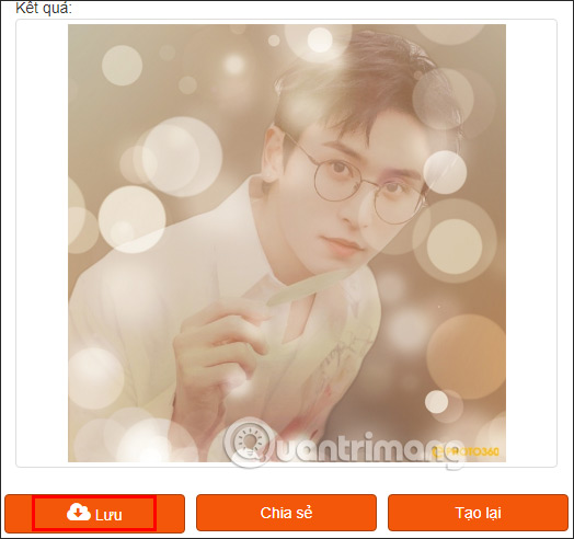 Lưu ảnh hiệu ứng bokeh