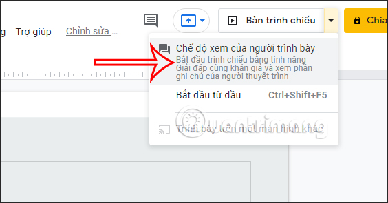 Chế độ xem slide người trình bày 