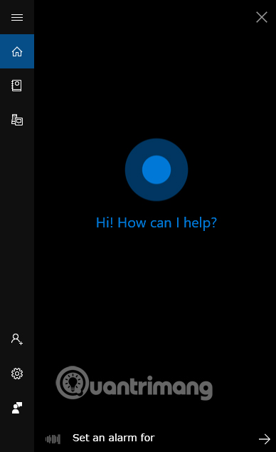Cài đặt báo thức thông qua Cortana