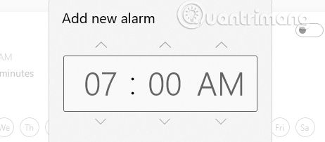 Cài đặt thời gian báo thức