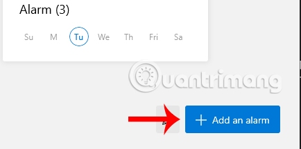 Biểu tượng “+ Add an alarm”