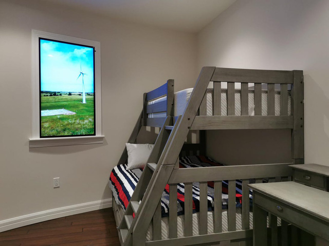 tất cả phòng ở căn hộ đều có ‘cửa sổ’ nhìn ra thế giới