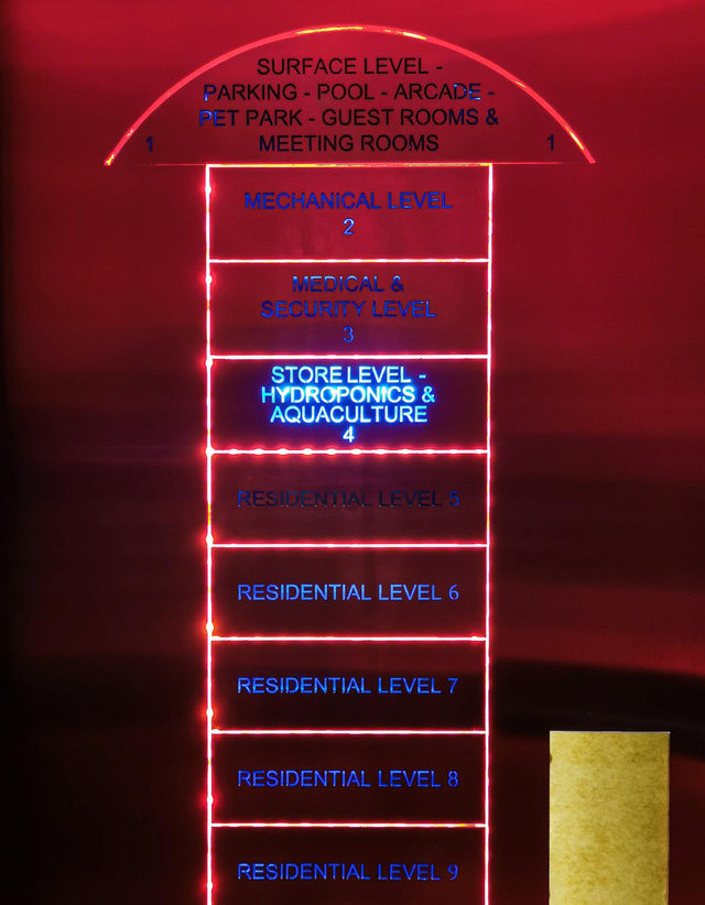 Sơ đồ bố trí của Survival Condo tại thang máy.